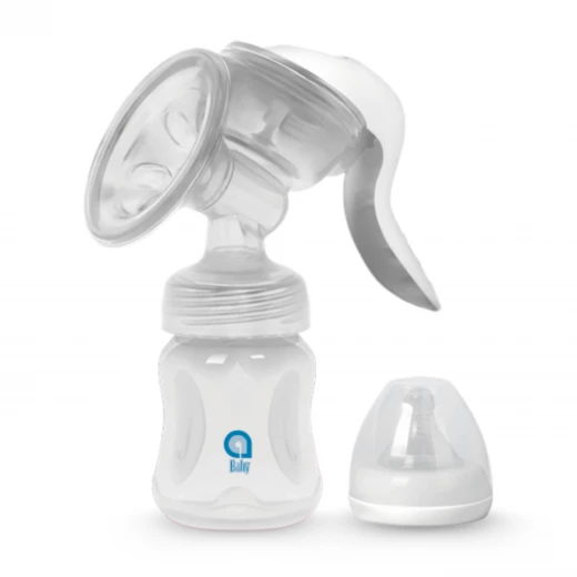 aBaby Manual Breast Pump Ergonomic Design with Soft Silicone Flange, BPA-Free, Includes Hygienic Bottle for Milk Storage aBaby Manual Breast Pump Ergonomic Design with Soft Silicone Flange, BPA-Free, Includes Hygienic Bottle for Milk Storage