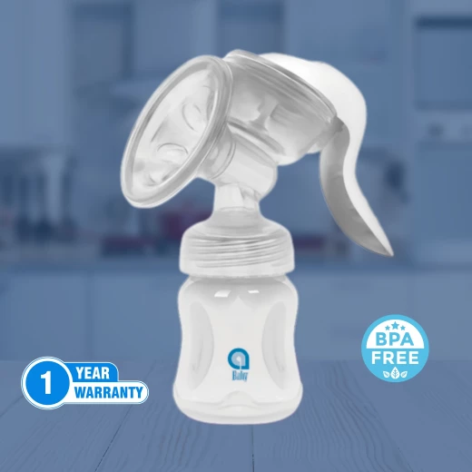 aBaby Manual Breast Pump Ergonomic Design with Soft Silicone Flange, BPA-Free, Includes Hygienic Bottle for Milk Storage - aBaby - Image 4