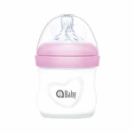 aBaby, Borosilicate Glass Baby Natural Feeding Bottle, (0m+, 120ml/4oz) - aBaby