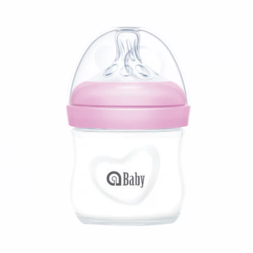aBaby, Borosilicate Glass Baby Natural Feeding Bottle, (0m+, 120ml/4oz) aBaby, Borosilicate Glass Baby Natural Feeding Bottle, (0m+, 120ml/4oz)