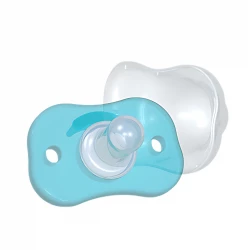 Newborn Silicone Pacifier, Blue Color, 0m+ With Cover