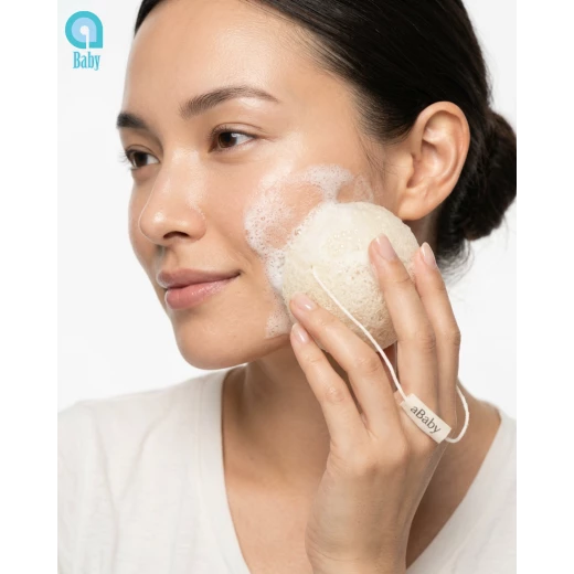 aBaby Natural Konjac Sponge 100% Plant-Based – Antibacterial Cleansing Sponge for Newborn & Sensitive Skin – Gentle Exfoliation & Hydration – 1 Piece - aBaby - Image 4