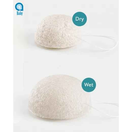 aBaby Natural Konjac Sponge 100% Plant-Based – Antibacterial Cleansing Sponge for Newborn & Sensitive Skin – Gentle Exfoliation & Hydration – 1 Piece - aBaby - Image 7