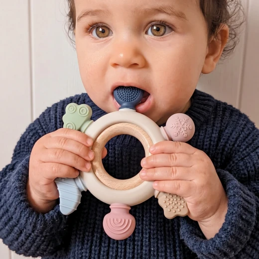 aBaby Silicone Carrot Teether Easy Grip Textured Baby Teething Toy 4 Months Plus - aBaby - Image 3
