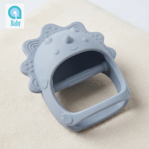 aBaby Silicone Dino Hand Grip Teether Easy Hold Textured Teething Toy 4 Months Plus - aBaby - Image 2