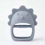 aBaby Silicone Dino Hand Grip Teether Easy Hold Textured Teething Toy 4 Months Plus - aBaby