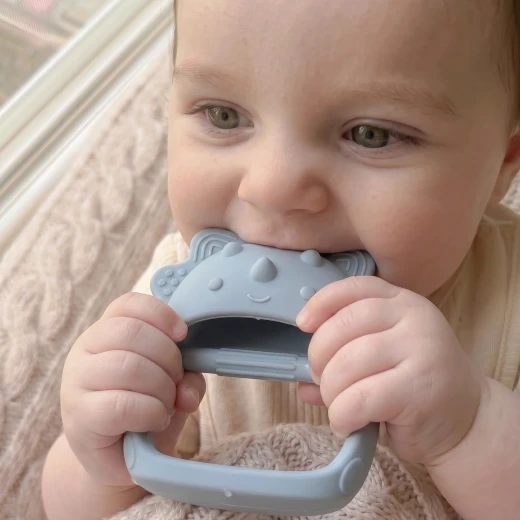 aBaby Silicone Dino Hand Grip Teether Easy Hold Textured Teething Toy 4 Months Plus - aBaby - Image 5