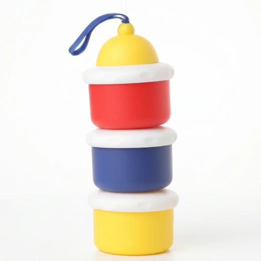 aBaby Three Layer Milk Powder Container Stackable Formula Compartments with Pouring Outlets and Carry Handle aBaby Three Layer Milk Powder Container Stackable Formula Compartments with Pouring Outlets and Carry Handle