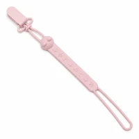 aBaby Full Silicone Cat Pacifier Holder Dual Loop Washable Holder for Compatible Pacifiers and Teethers Pink Color