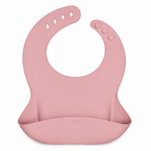 aBaby Waterproof Silicone Baby Bib Adjustable Neck with Wide Food Catching Pocket 1 Piece Pink Color aBaby Waterproof Silicone Baby Bib Adjustable Neck with Wide Food Catching Pocket 1 Piece Pink Color