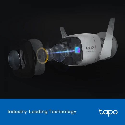 كاميرا Tapo TP-Link ColorPro الخارجية بتقنية Wi-Fi – تعمل بالتوصيل الكهربائي، رؤية ليلية واضحة بألوان النهار، دقة 2K QHD، كشف الأشخاص والحيوانات والمركبات، دعم التخزين المحلي والسحابي، زاوية رؤية 127 درجة، وصفارة إنذار مدمجة – طراز C325WB - تي بي لينك - Image 3