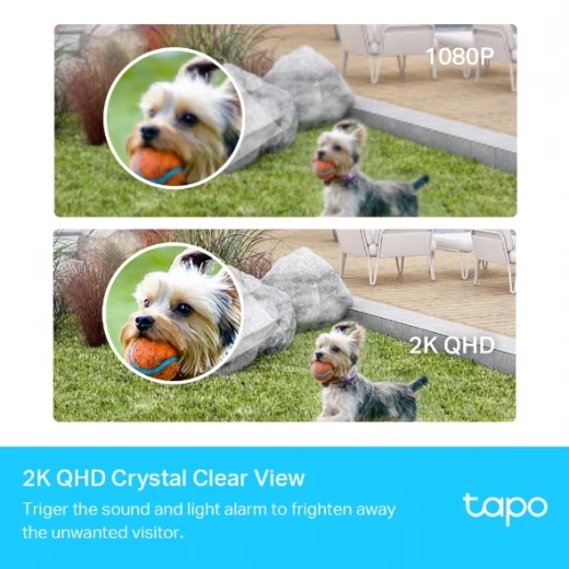 نظام كاميرا المراقبة الخارجية اللاسلكية TP-Link Tapo بدقة 2K QHD – بطارية تدوم حتى 180 يومًا، رؤية ليلية ملونة بتقنية مستشعر Starlight، كشف الحركة والأشخاص والحيوانات الأليفة والمركبات، متوافق مع Alexa وGoogle Home (طراز Tapo C420S2) - تي بي لينك - Image 3