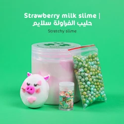 MamaSima Strawberry Milk Themed Slime