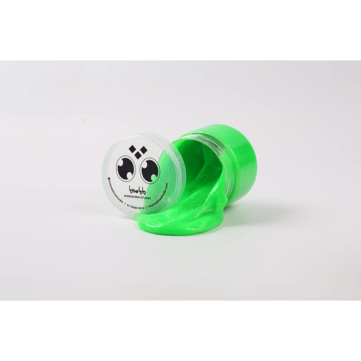 MamaSima Clear Neon Green Slime, Glossy Bubble-Making Slime with Light Scent | For Experienced Slimers - Mamasima - Image 2