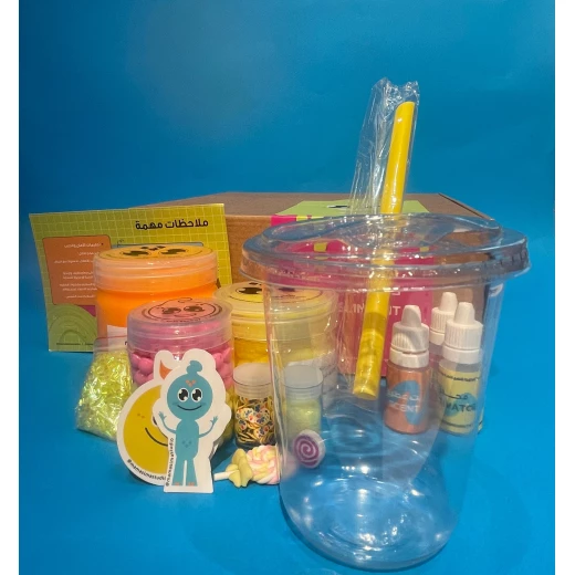 MamaSima Boba Slime Kit, DIY Sensory Slime Set with Boba Beads, Charms, Glitter, and Boba Cup, Fun, Creative Gift for Kids - Mamasima - Image 4