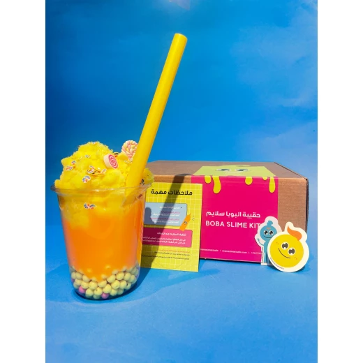 MamaSima Boba Slime Kit, DIY Sensory Slime Set with Boba Beads, Charms, Glitter, and Boba Cup, Fun, Creative Gift for Kids - Mamasima - Image 5