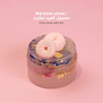 سلايم ماما سيما معمول العيد شفاف - لون شفاف، رائحة ليمون، حجم متوسط ​​250 مل، ملمس ناعم مطاطي للعب الحسي وتخفيف التوتر - ماما سيما