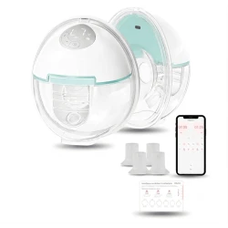 Youha Evera مضخة حليب الثدي لاسلكية بدون استخدام اليدين مع تطبيق ذكي مريحة وسهلة الارتداء تصميم هادئ وخفيف يدعم جلسات شفط مريحة للاستخدام اليومي