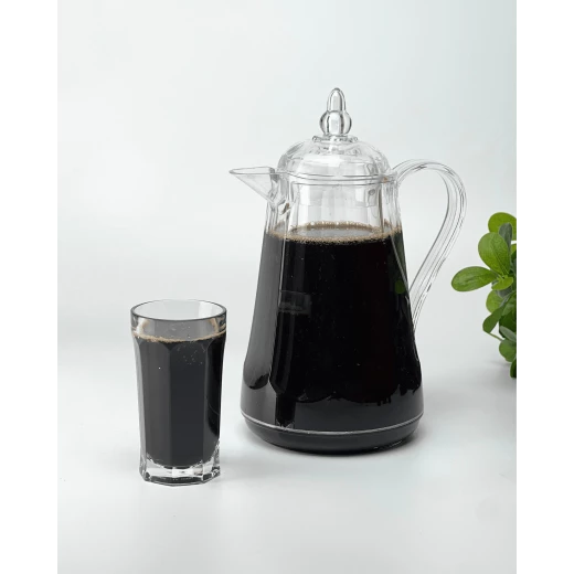 طقم إبريق ماء شفاف من الأكريلك مع 6 أكواب أكريلك - فيغ - Image 3