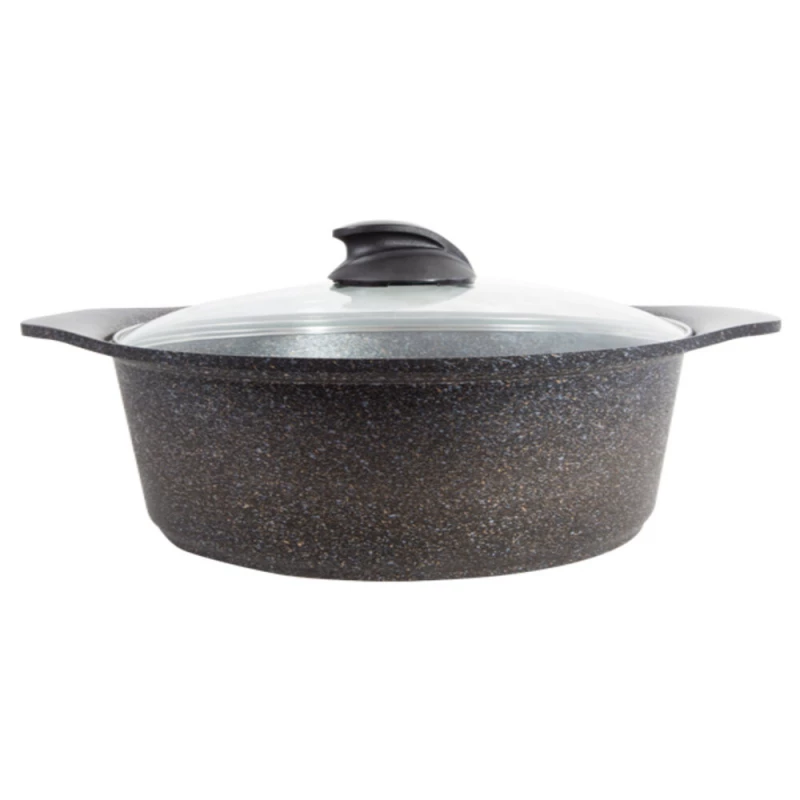 ارشيا طاجن مقاس 28 سم , غير لاصق , التوصيل الحراري الممتاز , ألمنيوم عالي الجودة , احتفاظ بالحرارة وتوزيعها بشكل رائع - ارشيا