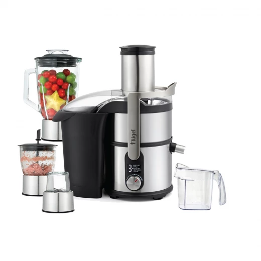 Flugel Multipurpose 4 in 1 Juice Extractor, Model 6177, 800W Power, Stainless Steel Body, Includes Blender, Grinder & Chopper for Complete Kitchen Performance Flugel Multipurpose 4 in 1 Juice Extractor, Model 6177, 800W Power, Stainless Steel Body, Includes Blender, Grinder & Chopper for Complete Kitchen Performance