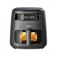 Arshia Multi-Function Air Fryer – 8L Capacity – 1800W Power – Digital LED Display – Timer & Temperature Control – Healthy Oil-Free Cooking – Elegant Black Design