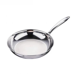 Arshia 24cm Tri-Ply Stainless Steel Fry Pan – Three-Layer Construction with Aluminum Core – Even Heat Distribution – Durable Rust-Resistant Body – Precise Temperature Control – Ideal for Everyday and Professional Cooking