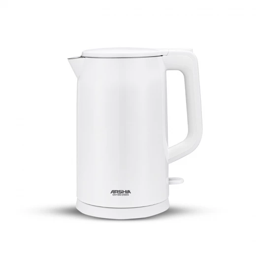 Arshia Electric Kettle – 1.7L Capacity – Elegant White Design – 1800W Power – Fast Water Boiling – 360° Rotating Base – Auto Shut-Off Safety Feature Arshia Electric Kettle – 1.7L Capacity – Elegant White Design – 1800W Power – Fast Water Boiling – 360° Rotating Base – Auto Shut-Off Safety Feature