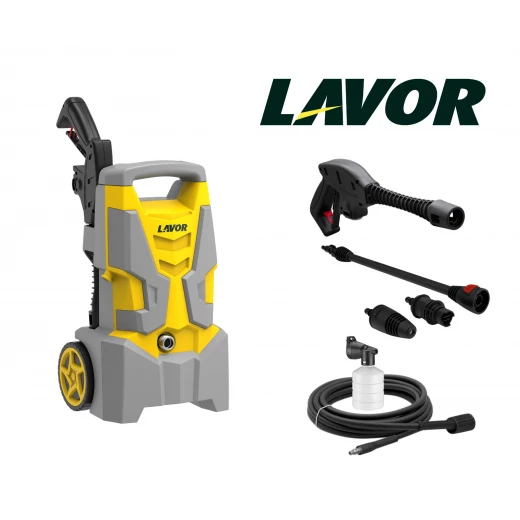 Lavor Run 120 High-Pressure Washer — 120 Bar, 1700 W Motor, 330 L/h Flow, Aluminum Pump Head with Steel Pistons Automatic Stop System Lavor Run 120 High-Pressure Washer — 120 Bar, 1700 W Motor, 330 L/h Flow, Aluminum Pump Head with Steel Pistons Automatic Stop System
