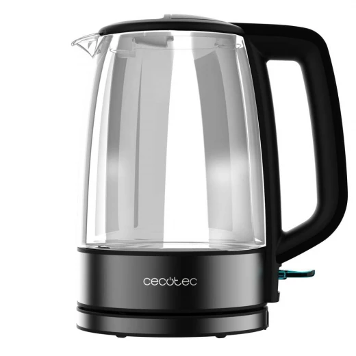 Cecotec ThermoSense 340 Clear — 2200W Electric Kettle, 1.7L Borosilicate Glass, LED Light, 360° Base, Auto Shut-Off Cecotec ThermoSense 340 Clear — 2200W Electric Kettle, 1.7L Borosilicate Glass, LED Light, 360° Base, Auto Shut-Off
