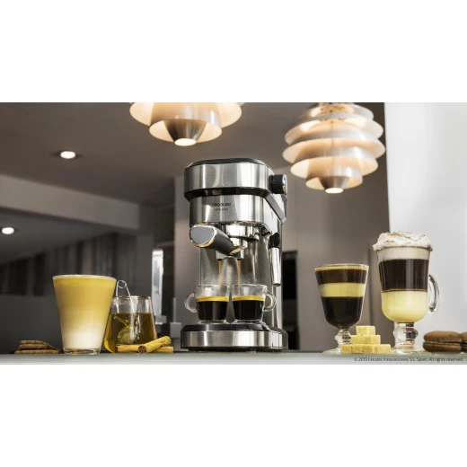 Cecotec Cafelizzia 790 Steel Espresso Coffee Machine — 20-Bar ForceAroma Pump, Fast Thermoblock Heating System, Steam Wand for Milk Frothing and Cappuccinos, 1.2 L Removable Water Tank, Stainless Steel Body with Cup-Warming Tray, - Cecotec - Image 3