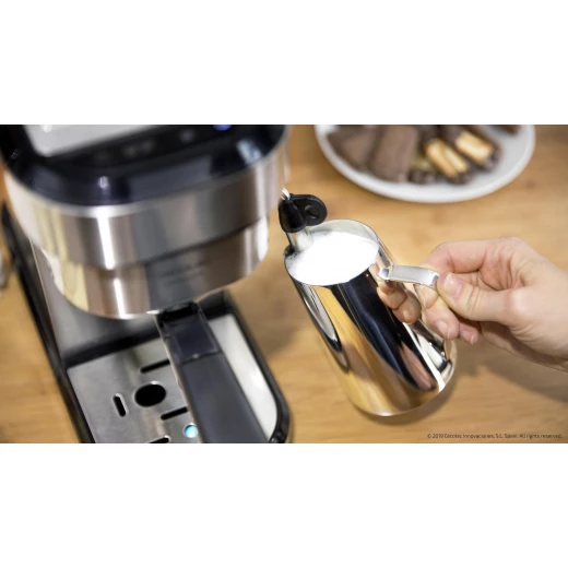 Cecotec Cafelizzia 790 Steel Espresso Coffee Machine — 20-Bar ForceAroma Pump, Fast Thermoblock Heating System, Steam Wand for Milk Frothing and Cappuccinos, 1.2 L Removable Water Tank, Stainless Steel Body with Cup-Warming Tray, - Cecotec - Image 5