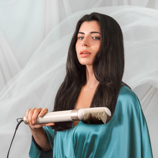 جهاز تصفيف الشعر متعدد الاستخدامات Cecotec CeramicCare 14 في 1 AirGlam Champagne، مزود بتقنية كواندا، ومحرك رقمي بدون فرش بقوة 1400 واط وسرعة 110000 دورة في الدقيقة، وطلاء سيراميك وكيراتين، و3 سرعات، و3 إعدادات للحرارة - سيكوتك - Image 4
