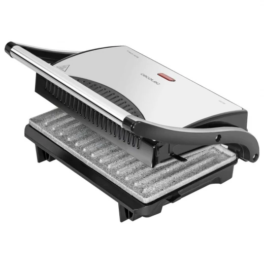 Cecotec Rock’N Grill 700W Electric Contact Grill — 700W Power, RockStone Non-Stick Eco Coating, 23 × 14.5 cm Cooking Surface, Floating Adjustable Top Plate, Light Indicator, Cool-Touch Handle, and Upright Storage with Closing Clamp Cecotec Rock’N Grill 700W Electric Contact Grill — 700W Power, RockStone Non-Stick Eco Coating, 23 × 14.5 cm Cooking Surface, Floating Adjustable Top Plate, Light Indicator, Cool-Touch Handle, and Upright Storage with Closing Clamp