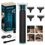 Cecotec Bamba PrecisionCare Profiling Professional Hair Clipper and Trimmer, High-Performance Sharp Blade, 4 Guide Combs 1–4 mm, Powerful Quiet Motor, 90 Min Cordless Runtime, Ergonomic Design, Full Accessory Kit - Cecotec
