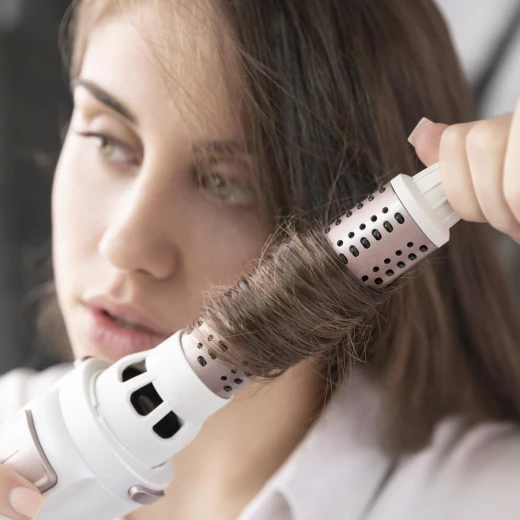 Cecotec CeramicCare 5in1 Pro — Professional Hot Air Brush with 5 Interchangeable Styling Heads, Ceramic Coating, Ionic Technology for Smooth Shine, Adjustable Heat & Speed, Cool Tip, Lightweight Design - Cecotec - Image 6