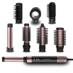 Cecotec 8-in-1 hair styling device has a power of 1400 watts, a brushless motor and Quanda technology, ceramic and ion coating, 8 attachments, 3 speeds and 3 temperature settings for professional styling. - Cecotec