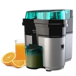 Cecotec EssentialVita Twice Black – Electric Citrus Juicer, 90W Double Squeezing Head | Built-in Citrus Cutter | 500ml Cup | Pulp Filter | Easy-Clean Design - Cecotec