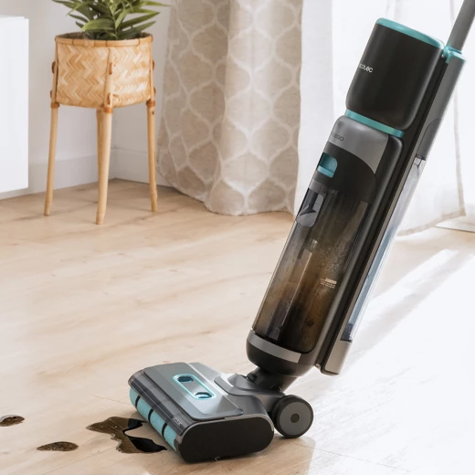 Cecotec FreeGo Wash&Vacuum Cordless Electric Mop with Vacuum Function, 200 W Power, Up to 35 min Runtime, Wet Jalisco Roller Brush, Automatic Water Spray System - Cecotec - Image 3