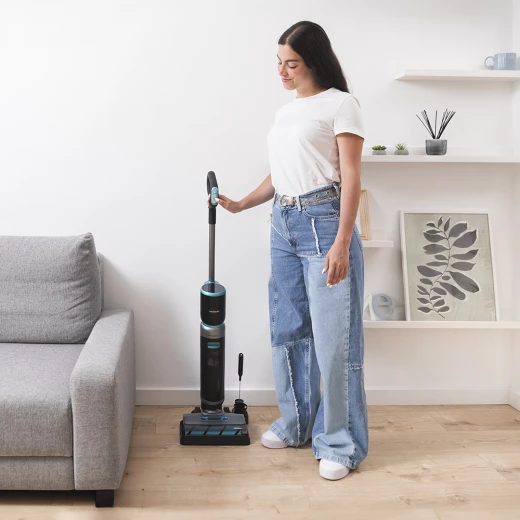 Cecotec FreeGo Wash&Vacuum Cordless Electric Mop with Vacuum Function, 200 W Power, Up to 35 min Runtime, Wet Jalisco Roller Brush, Automatic Water Spray System - Cecotec - Image 5