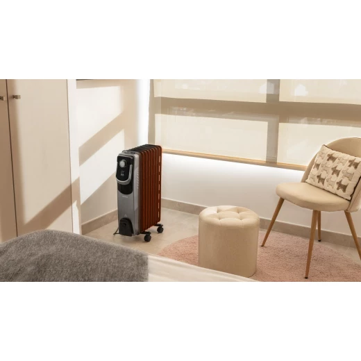 Cecotec ReadyWarm 9000 Space 360 Oil Radiator Heater 2000 W, 9 Heating Fins, WarmSpace 360° Technology, 3 Power Levels, Adjustable Thermostat, Heats up to 22 m², EasyGo Wheels and Handle, Dual Safety System - Cecotec - Image 5