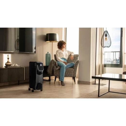 Cecotec ReadyWarm 9000 Space 360 Oil Radiator Heater 2000 W, 9 Heating Fins, WarmSpace 360° Technology, 3 Power Levels, Adjustable Thermostat, Heats up to 22 m², EasyGo Wheels and Handle, Dual Safety System - Cecotec - Image 6