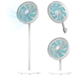 Cecotec EnergySilence 600 3in1 60 W Multi-Position Fan with 16-Inch Diameter, Nine Blades, Three Speed Settings, 80-Degree Automatic Oscillation, Adjustable Height up to 135 cm and Wall-Mounting Kit for Floor, Table and Wall Use - Cecotec