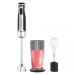 Cecotec Hand Blender 1500 W – Extra-Long XL Arm, Titanium-Coated Quad Blades, Metal Gears, 21 Speeds + Turbo Function, Includes 800 ml Beaker, Chopper & Whisk Attachments - Cecotec