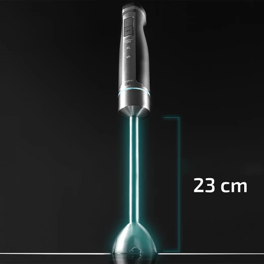 Cecotec Hand Blender 1500 W – Extra-Long XL Arm, Titanium-Coated Quad Blades, Metal Gears, 21 Speeds + Turbo Function, Includes 800 ml Beaker, Chopper & Whisk Attachments - Cecotec - Image 3
