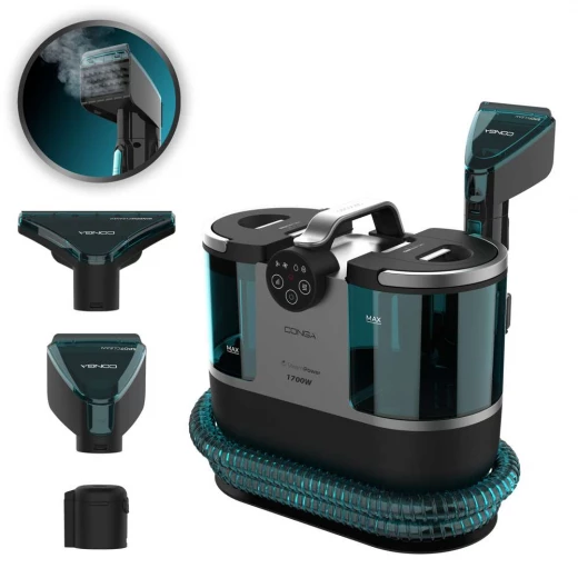 Cecotec Conga 7000 Carpet & Spot Clean Steam XXL — 1700W Upholstery & Carpet Cleaner with Steam, Dual Tanks (1600 ml Clean Water + 950 ml Dirty Water), Quick-Heating Steam & Multi-Accessory Kit Cecotec Conga 7000 Carpet & Spot Clean Steam XXL — 1700W Upholstery & Carpet Cleaner with Steam, Dual Tanks (1600 ml Clean Water + 950 ml Dirty Water), Quick-Heating Steam & Multi-Accessory Kit