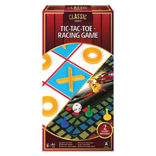 AMBASSADOR Classic 2-in-1 Game – Racing Game & Tic-Tac-Toe, Fun Family Board Game for Kids AMBASSADOR Classic 2-in-1 Game – Racing Game & Tic-Tac-Toe, Fun Family Board Game for Kids