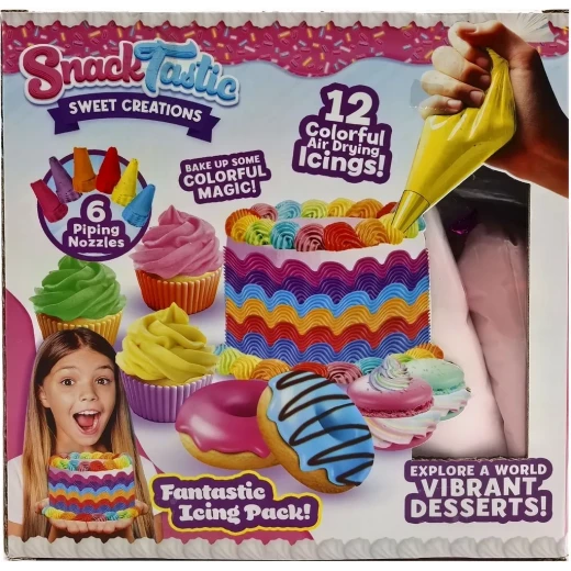 Snack Tastic Fantastic Icing Pack toy, creative icing decoration set, enhances creativity and motor skills, easy to use, suitable for ages 5+ Snack Tastic Fantastic Icing Pack toy, creative icing decoration set, enhances creativity and motor skills, easy to use, suitable for ages 5+