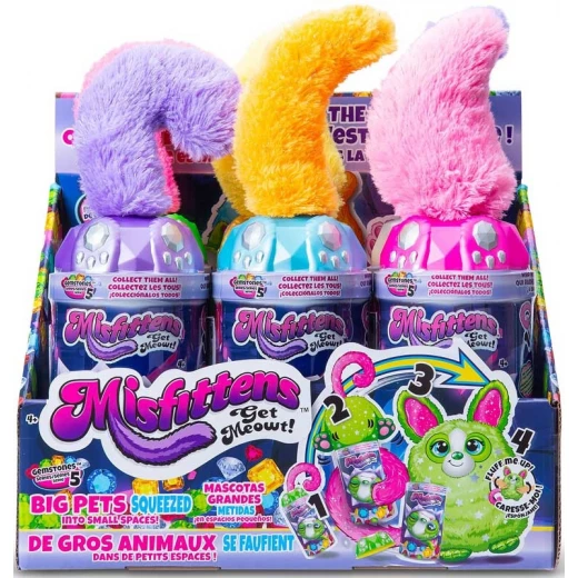 Misfittens Gemstones Surprise Plush Cat Collectible Toy in Sparkling Capsule for Kids Ages 4 Years and Above with Fun Characters Misfittens Gemstones Surprise Plush Cat Collectible Toy in Sparkling Capsule for Kids Ages 4 Years and Above with Fun Characters