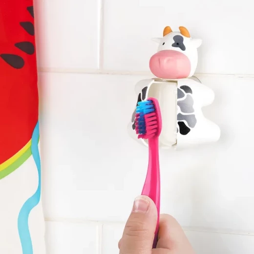 Kids Toothbrush Set with Cover – Playful Cow Shape – Flipper (3+ Years) - Flipper - Image 2